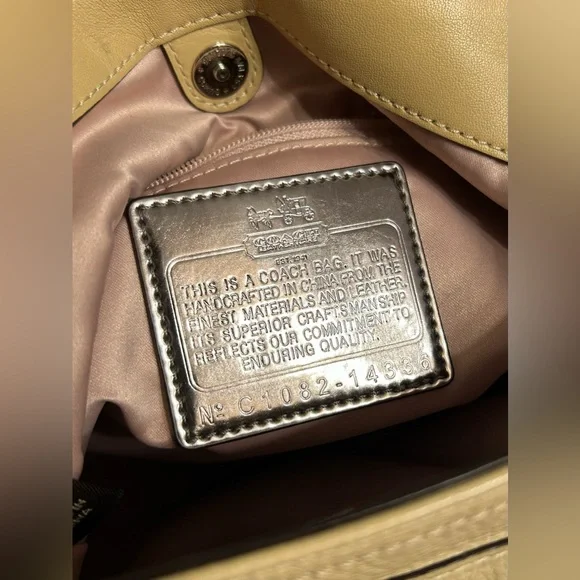 Coach Tan Leather Shoulder Bag - Picture 13 of 14